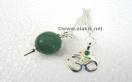 Green Aventurine ball pendulum with om